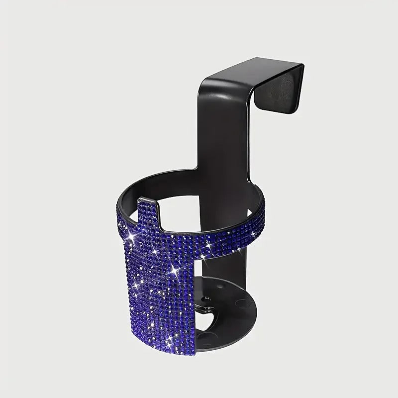 Diamond Crystal Car Cup Holder – Universal Door & Window Mount Bottle Stand
