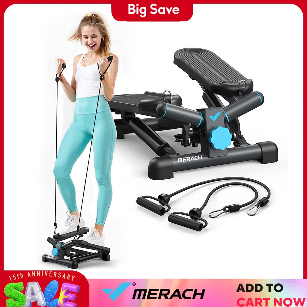 MERACH Mini Twist Stepper – Full Body Fitness with Resistance Bands