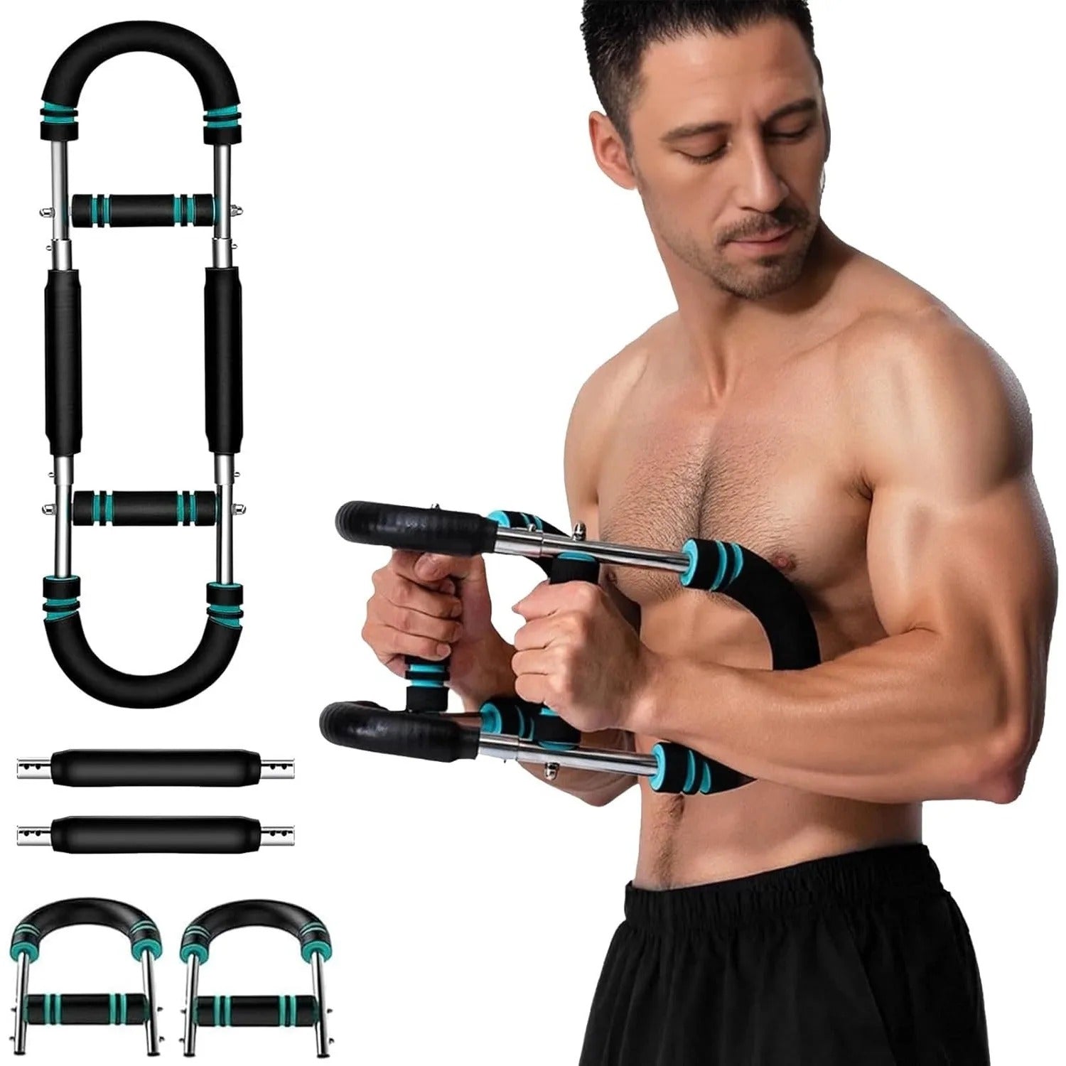 Twister Arm Trainer - Adjustable Resistance Chest & Arm Exerciser, Portable Home Gym Equipment for Men