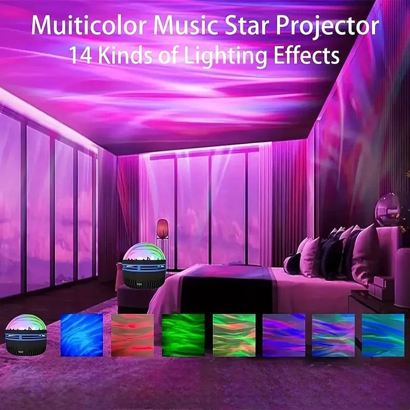 LED Projection Night Light with Remote Control, 7 Lighting Effects