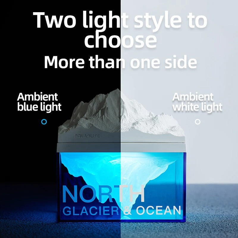 Polar Glacier Night Light With Wireless Speaker Audio Speaker Music Speaker Sleeping Atmosphere Light Fragrance Aroma Diffuser