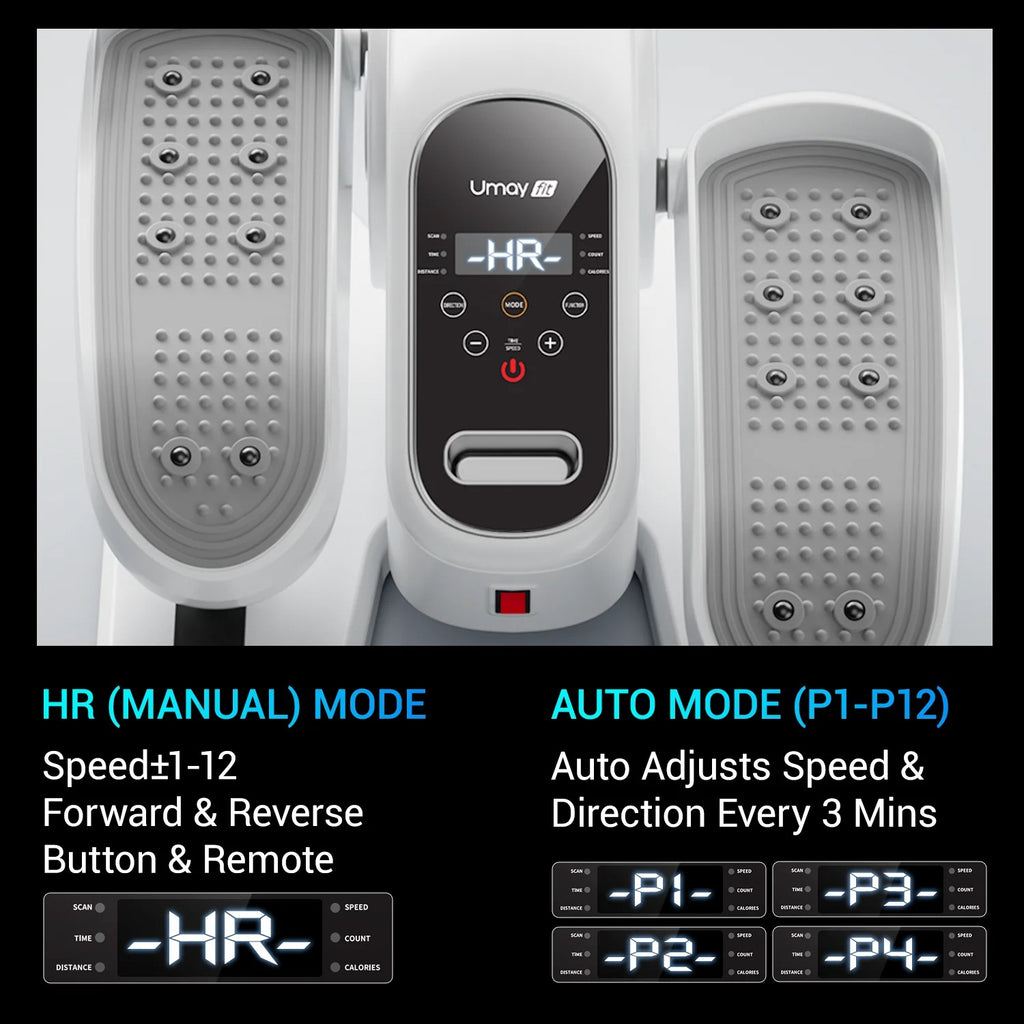 Quiet Portable Under Desk Elliptical for Seniors, Electric Seated Leg Exerciser with Remote – Compact Training Machine