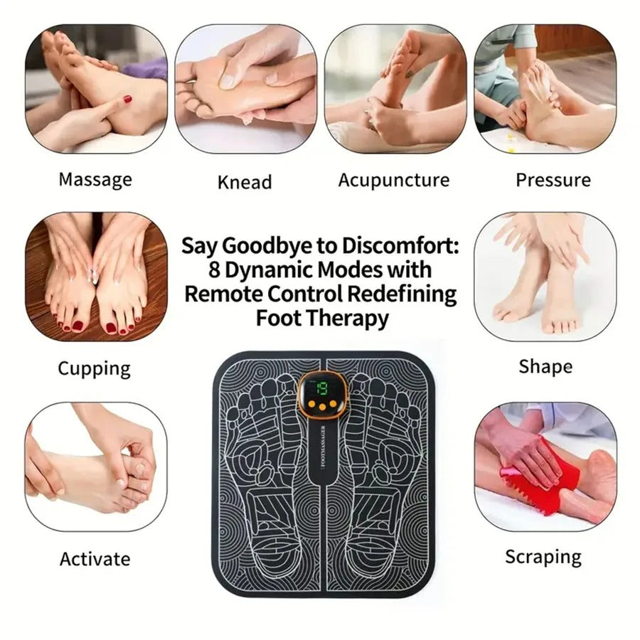 Electric Muscle Stimulation EMS Foot Relax Pad – Muscle Relief with LCD Screen