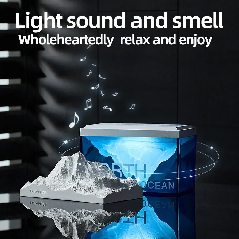 Polar Glacier Night Light With Wireless Speaker Audio Speaker Music Speaker Sleeping Atmosphere Light Fragrance Aroma Diffuser