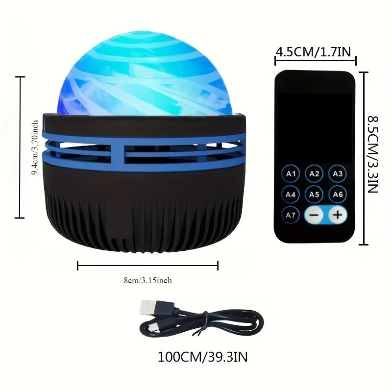 LED Projection Night Light with Remote Control, 7 Lighting Effects