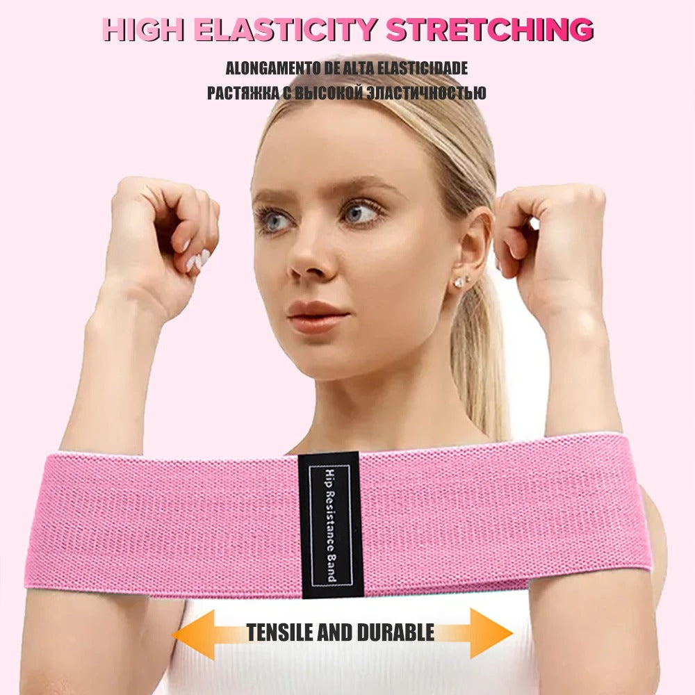Women's Resistance Bands Stretch Bands for Fitness Yoga Squats and Butt Exercises Includes Three Resistance Levels