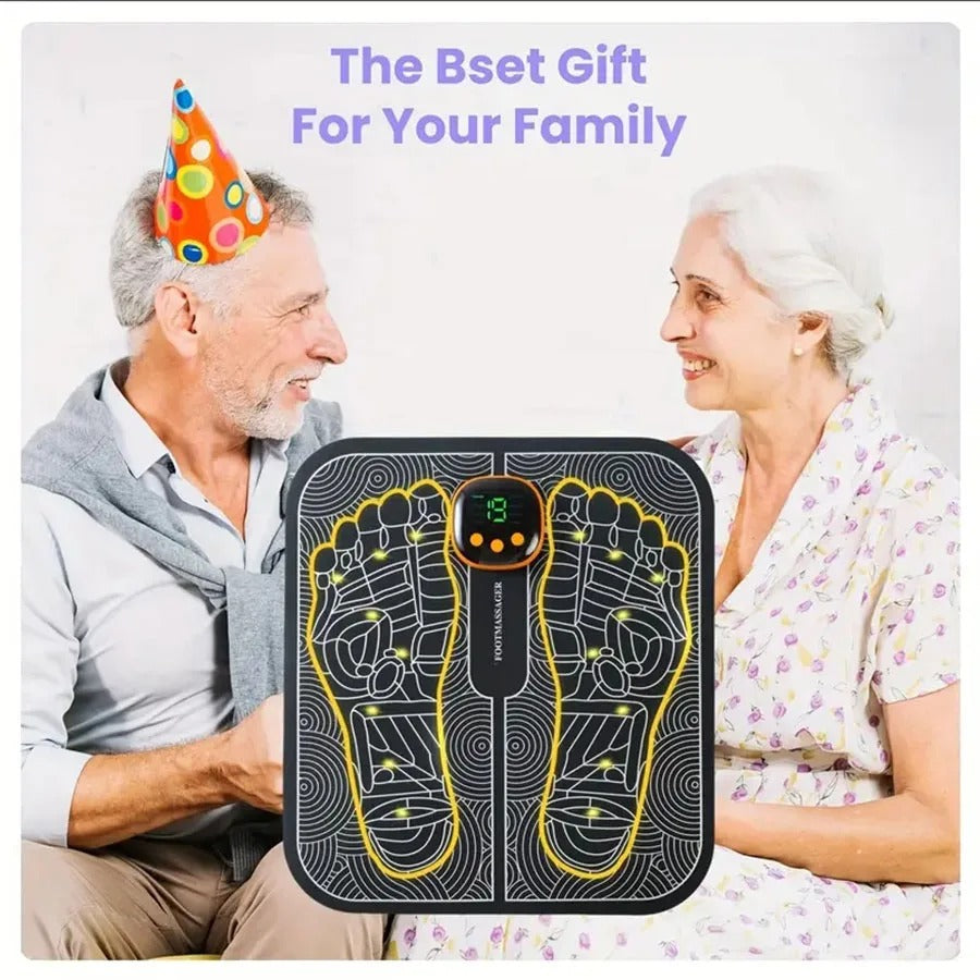 Electric Muscle Stimulation EMS Foot Relax Pad – Muscle Relief with LCD Screen