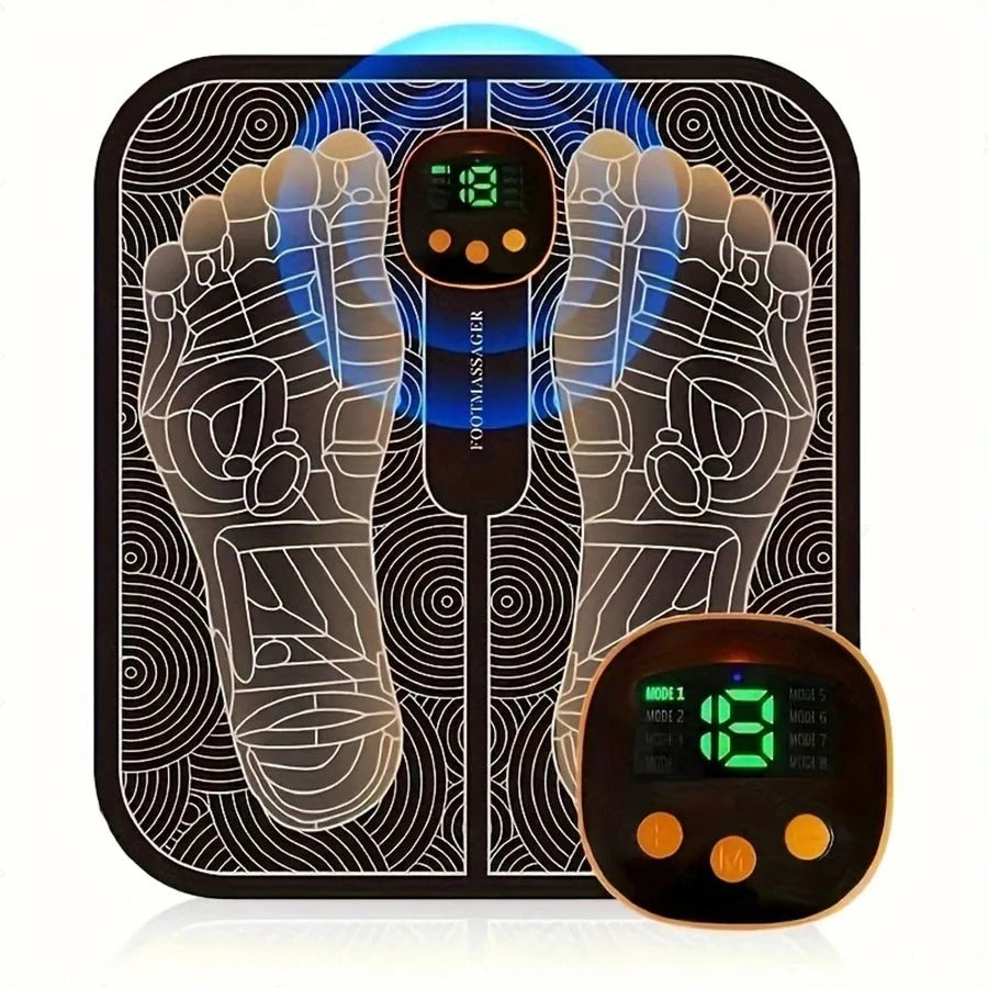 Electric Muscle Stimulation EMS Foot Relax Pad – Muscle Relief with LCD Screen