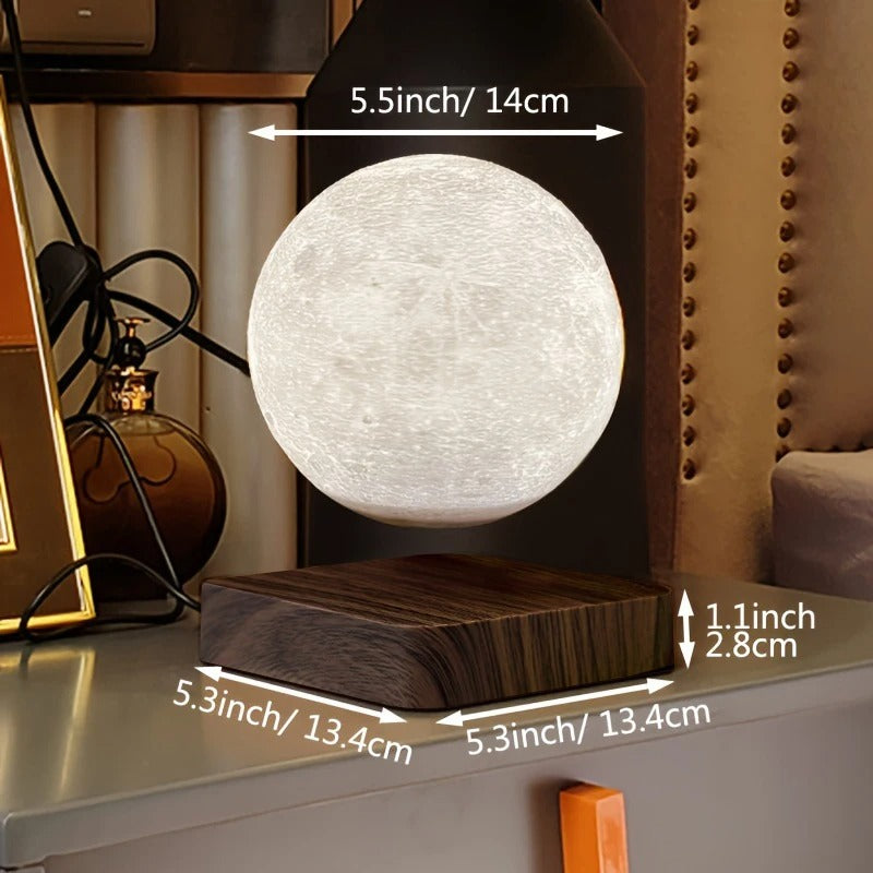 Levitating Moon Magnetic Floating Night Light, 3 Colors Temperature