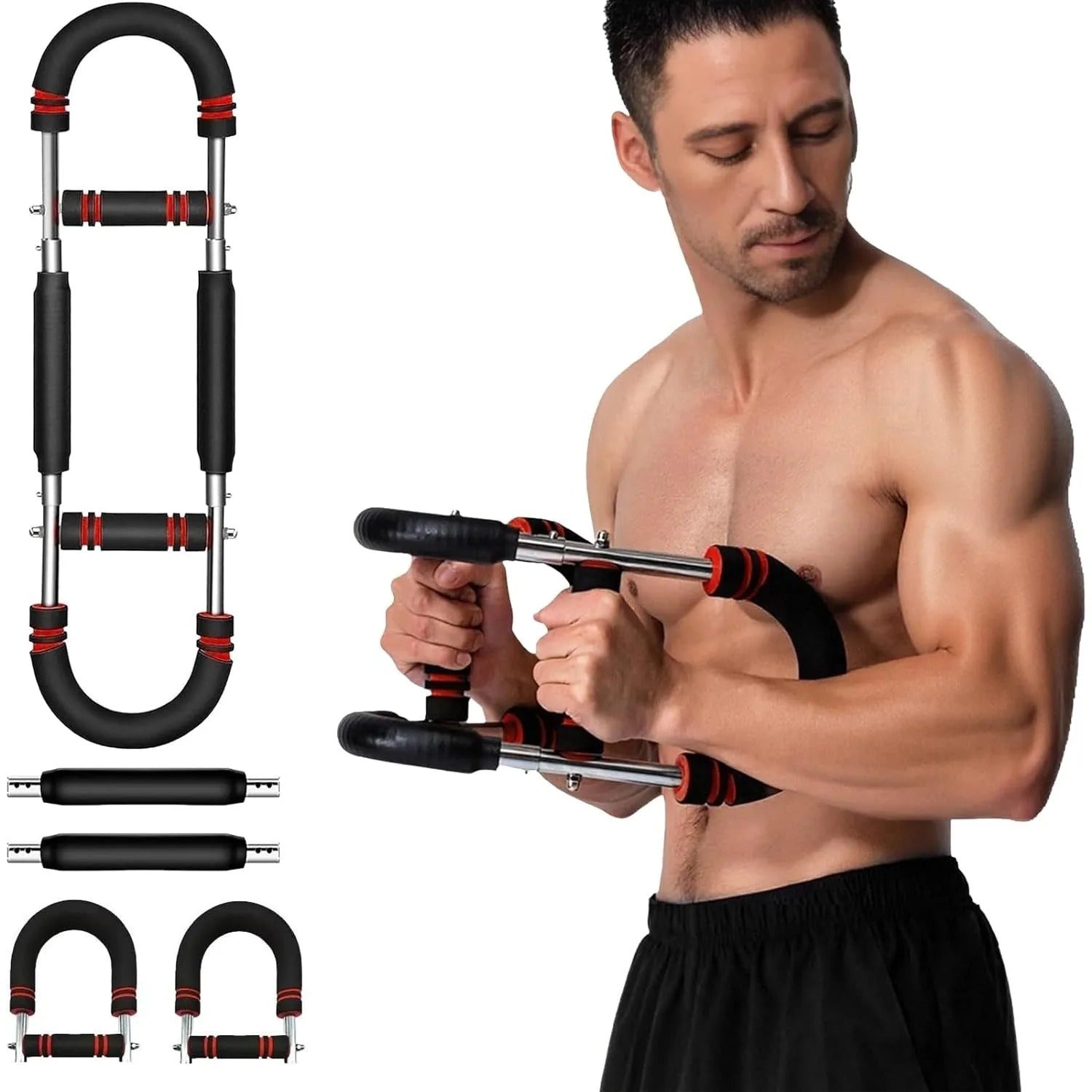 Twister Arm Trainer - Adjustable Resistance Chest & Arm Exerciser, Portable Home Gym Equipment for Men